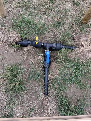 Pipeline connections for additional waterers.