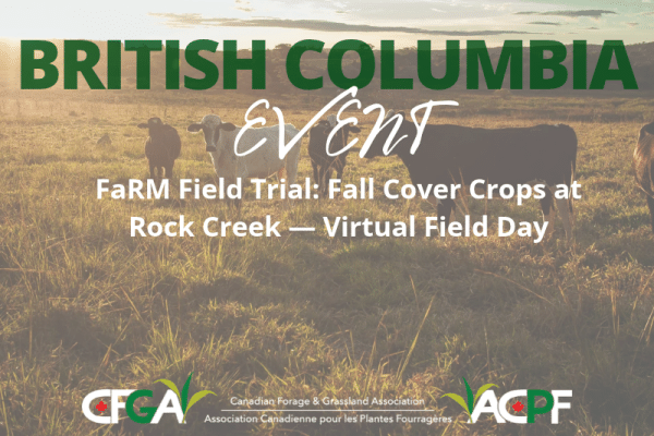 FaRM Field Trial: Fall Cover Crops at Rock Creek — Virtual Field Day