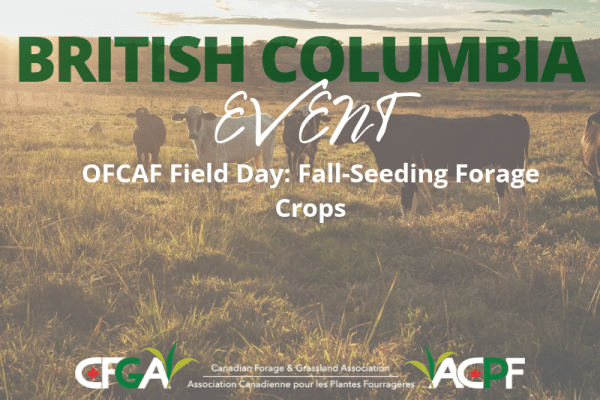 OFCAF Field Day: Fall-Seeding Forage Crops